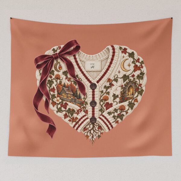 Item preview, Ivy Evermore Cardigan Heart – Taylor Swift Inspired Fall Sweater Art designed and sold by taylorvinyls.
