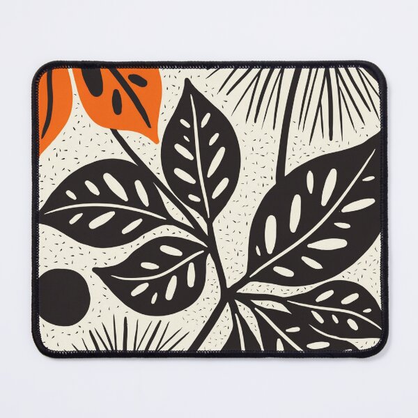 Item preview, Mid Century Modern Botanical Orange Floral designed and sold by NatArtSA.