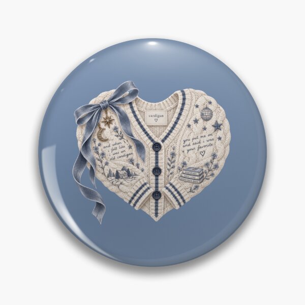 Item preview, Folklore Cardigan Heart – Taylor Swift Inspired Blue Sweater Design designed and sold by taylorvinyls.