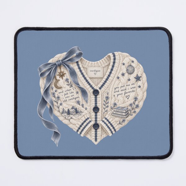 Item preview, Folklore Cardigan Heart – Taylor Swift Inspired Blue Sweater Design designed and sold by taylorvinyls.