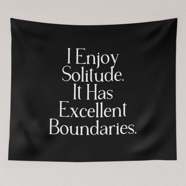Item preview, Funny Introvert Quote | I Enjoy Solitude It Has Excellent Boundaries | Alone Time Gift designed and sold by stylishdzign.