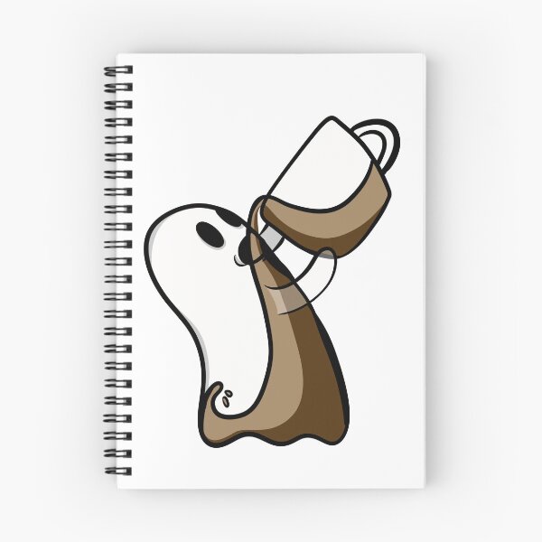 Item preview, Funny Ghost Drinking Coffee — Spooky Halloween Coffee Lover Sticker    designed and sold by LYAN-STORE.