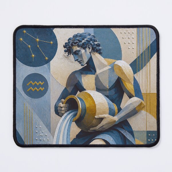 Item preview, Aquarius Painting – Celestial Zodiac Sign Astrology Artwork designed and sold by GalleryKauffeld.