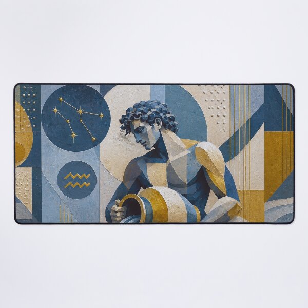 Item preview, Aquarius Painting – Celestial Zodiac Sign Astrology Artwork designed and sold by GalleryKauffeld.