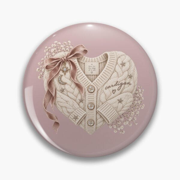 Item preview, Pink Folklore Cardigan Heart – Taylor Swift Inspired Sweater Design designed and sold by taylorvinyls.