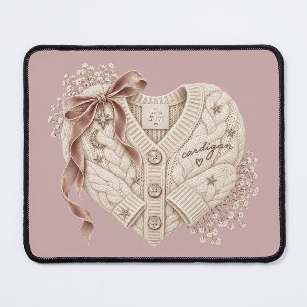 Item preview, Pink Folklore Cardigan Heart – Taylor Swift Inspired Sweater Design designed and sold by taylorvinyls.