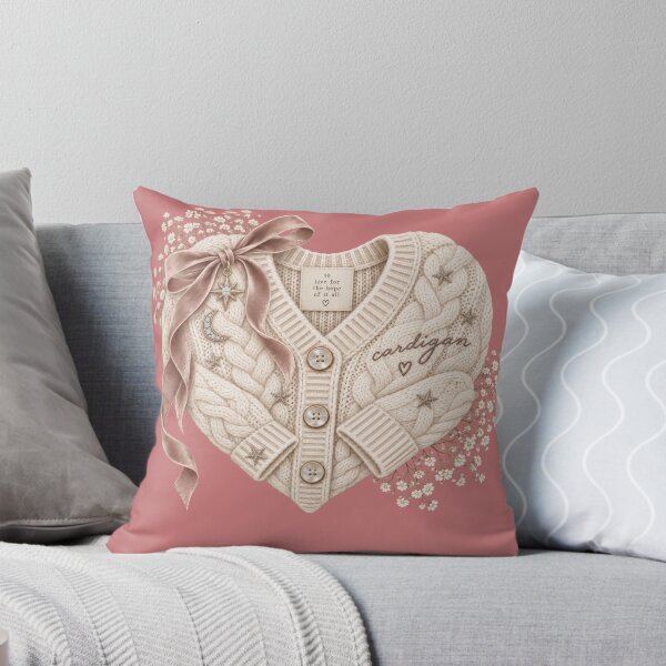 Item preview, Pink Folklore Cardigan Heart – Taylor Swift Inspired Sweater Design designed and sold by taylorvinyls.