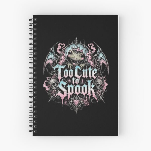 Item preview, Too Cute To Spook Gothic Frog T-Shirt | Pastel Goth Princess Toad Bat Wings Crown Halloween Gift designed and sold by illeN-Art-World.