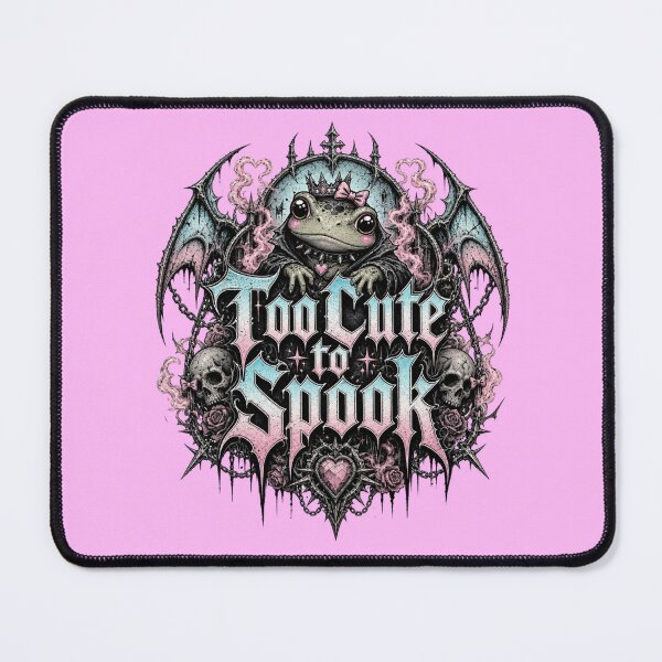 Item preview, Too Cute To Spook Gothic Frog T-Shirt | Pastel Goth Princess Toad Bat Wings Crown Halloween Gift designed and sold by illeN-Art-World.