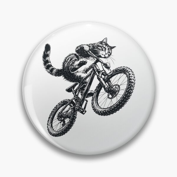 Item preview, Retro Cat Mountain Bike Adventure Vintage Cycling designed and sold by Moizento.