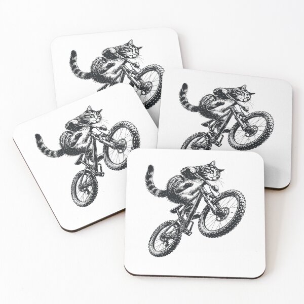 Item preview, Retro Cat Mountain Bike Adventure Vintage Cycling designed and sold by Moizento.