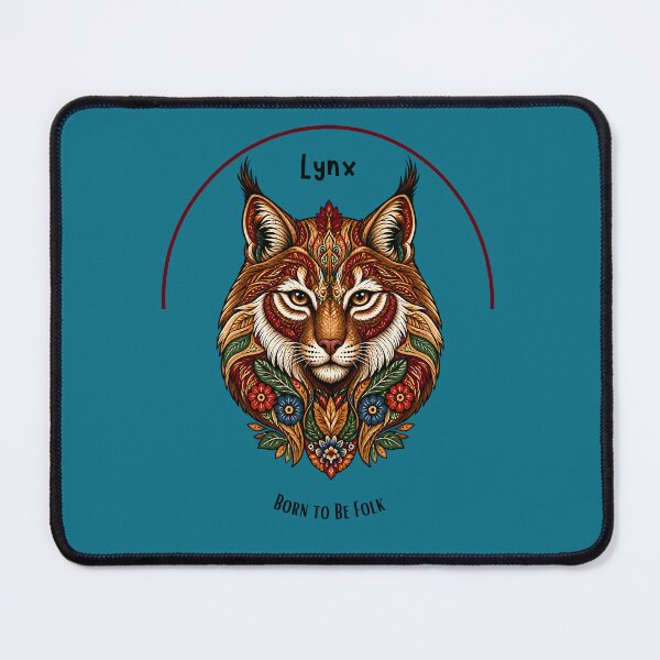 Item preview, Lynx: Born to Be Folk Lynx by PanaluPrint, Polish ornaments designed and sold by PanaluPrint .