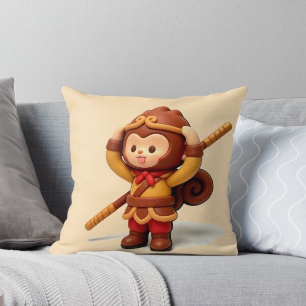 Artikelvorschau, Cute Claymation Sun Wukong Tightening Crown Figurine   entworfen und verkauft von DigArtis.