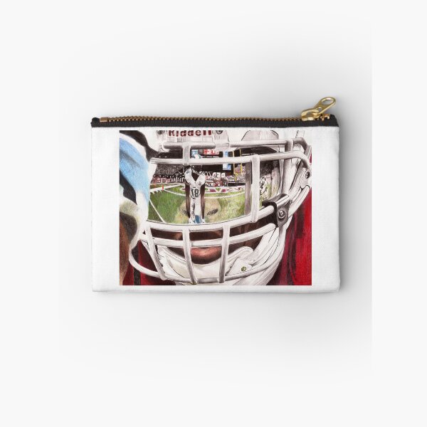 Item preview, Elite Football Cornerback Visor Reflection - Wide Receiver Matchup Fine Art designed and sold by Jason Bylsma.