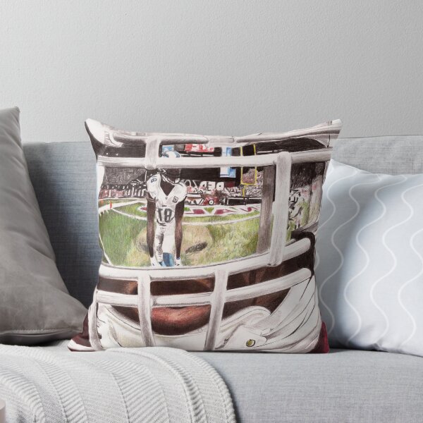 Item preview, Elite Football Cornerback Visor Reflection - Wide Receiver Matchup Fine Art designed and sold by Jason Bylsma.