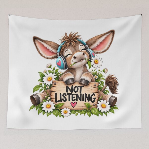 Item preview, Not Listening Funny Donkey designed and sold by J-CCreations.
