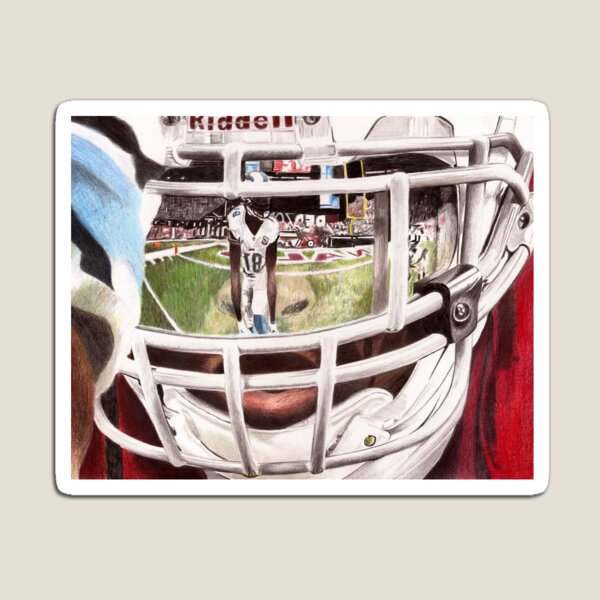 Item preview, Elite Football Cornerback Visor Reflection - Wide Receiver Matchup Fine Art designed and sold by Jason Bylsma.