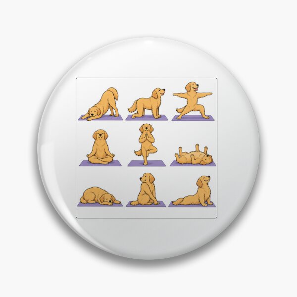 Item preview, golden retriever yoga poses illustration for dog lovers women designed and sold by DariaOltes.