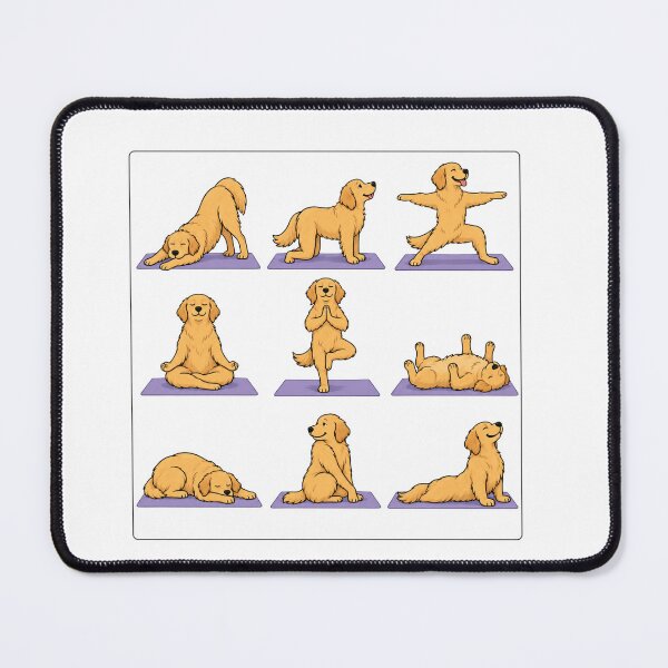 Item preview, golden retriever yoga poses illustration for dog lovers women designed and sold by DariaOltes.