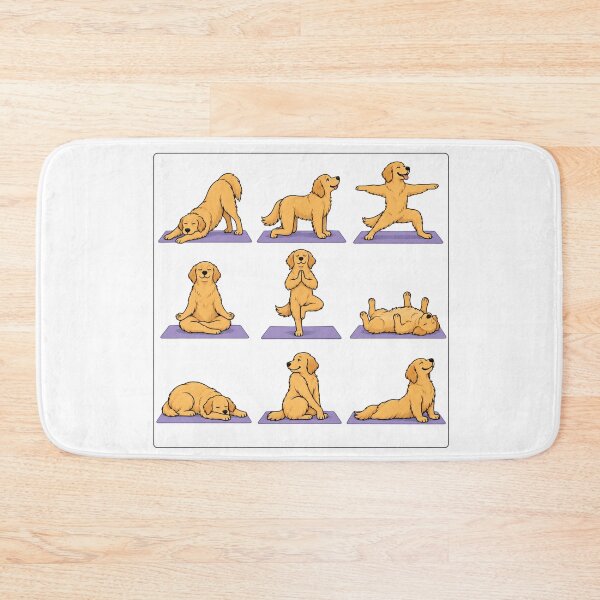 Item preview, golden retriever yoga poses illustration for dog lovers women designed and sold by DariaOltes.