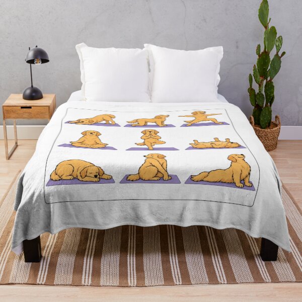 Item preview, golden retriever yoga poses illustration for dog lovers women designed and sold by DariaOltes.