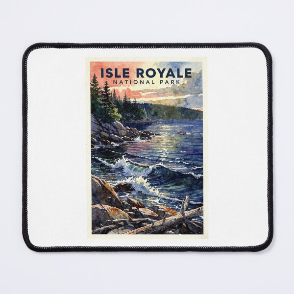 Item preview, Isle Royale National Park Michigan Vintage Watercolor Travel designed and sold by Teelogic.