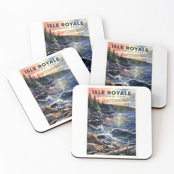 Item preview, Isle Royale National Park Michigan Vintage Watercolor Travel designed and sold by Teelogic.