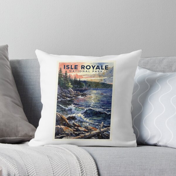Item preview, Isle Royale National Park Michigan Vintage Watercolor Travel designed and sold by Teelogic.