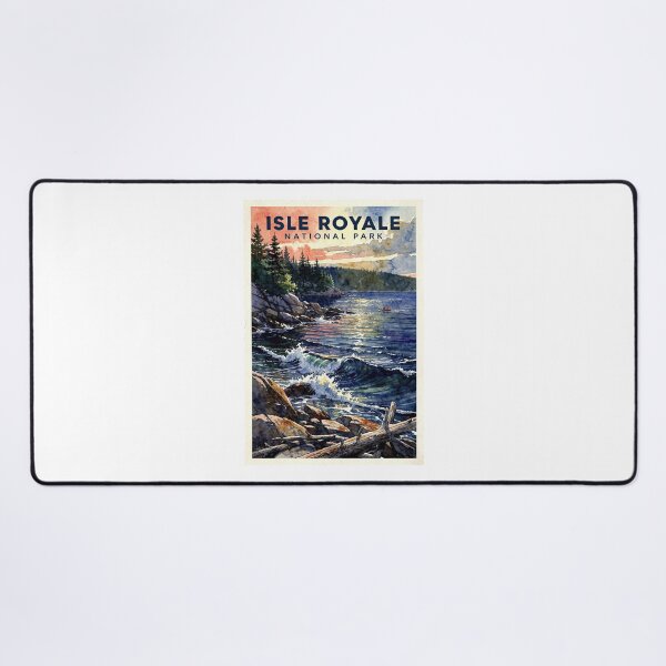 Item preview, Isle Royale National Park Michigan Vintage Watercolor Travel designed and sold by Teelogic.