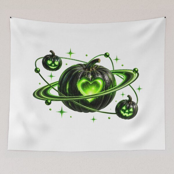 Item preview, Neon Green Pumpkin Orbit designed and sold by DansCreations42.