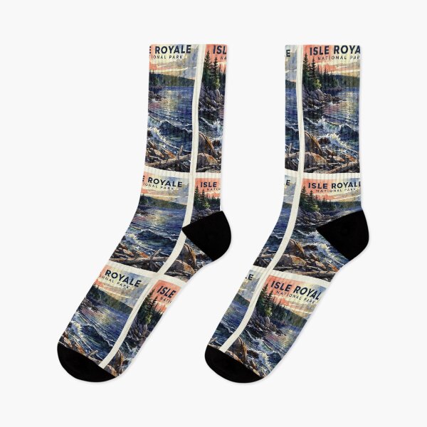 Item preview, Isle Royale National Park Michigan Vintage Watercolor Travel designed and sold by Teelogic.