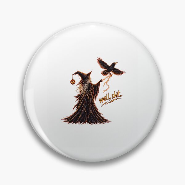 Item preview, Well Shit Funny Witch Crow Magic Wand Halloween designed and sold by Byhergawaa.