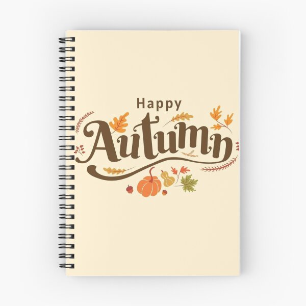 Item preview, Happy Autumn Typography Poster — Cozy Fall Leaves and Pumpkin Art designed and sold by LYAN-STORE.