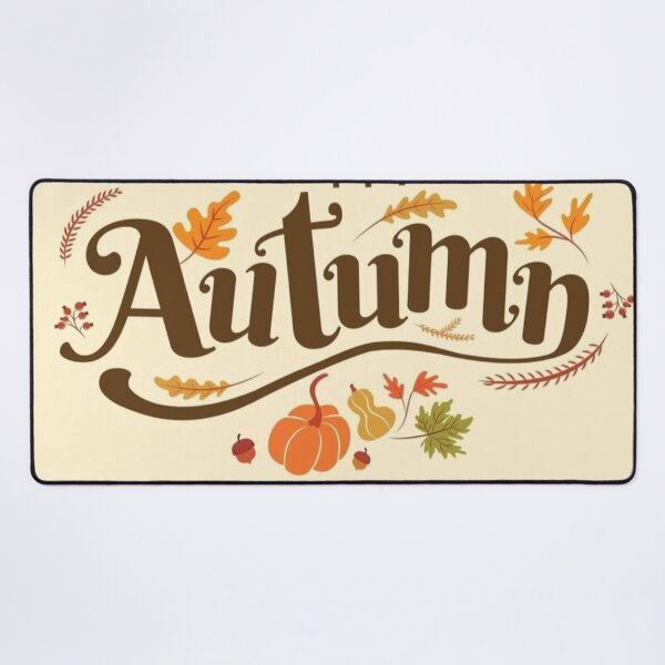 Item preview, Happy Autumn Typography Poster — Cozy Fall Leaves and Pumpkin Art designed and sold by LYAN-STORE.