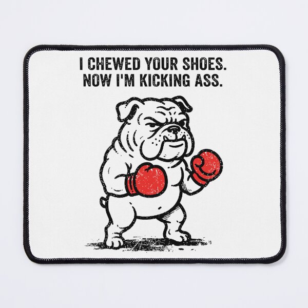 Item preview, Furious Boxing English Bulldog Red Gloves Fighting Stance designed and sold by Amir Faysal.