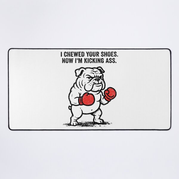 Item preview, Furious Boxing English Bulldog Red Gloves Fighting Stance designed and sold by Amir Faysal.