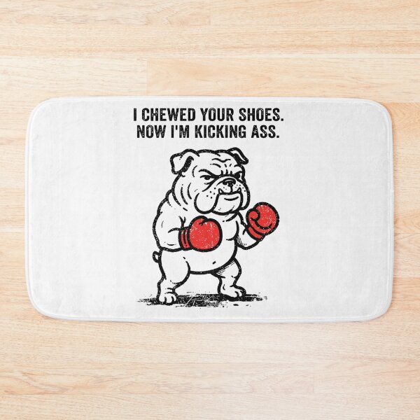 Item preview, Furious Boxing English Bulldog Red Gloves Fighting Stance designed and sold by Amir Faysal.