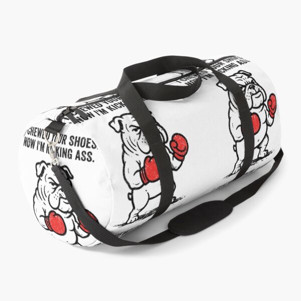 Item preview, Furious Boxing English Bulldog Red Gloves Fighting Stance designed and sold by Amir Faysal.