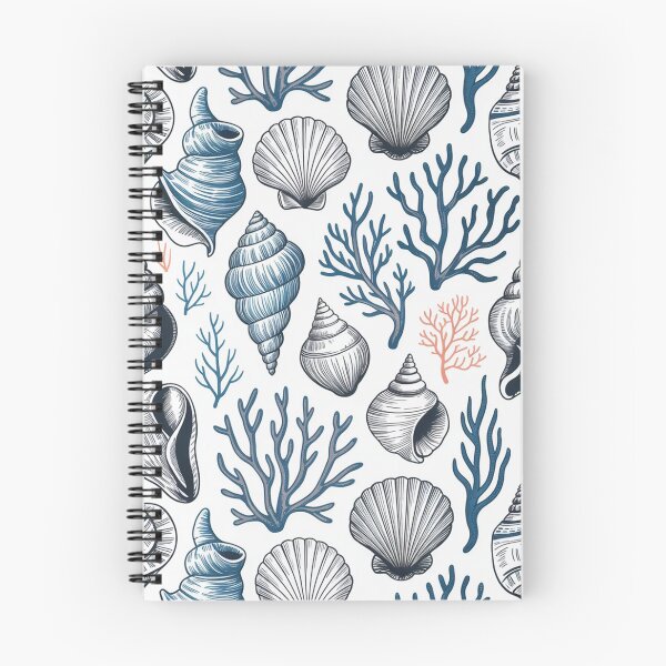 Item preview, Coastal Seashell and Coral Nautical Pattern designed and sold by NatArtSA.
