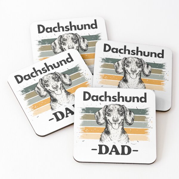 Item preview, dachshund dad vintage striped dog typography designed and sold by DariaOltes.