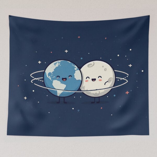 Item preview, Earth and Moon share a moment designed and sold by anytka.