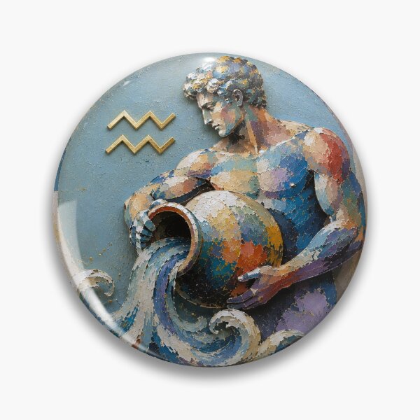 Item preview, Aquarius Painting – Celestial Zodiac Sign Astrology Artwork designed and sold by GalleryKauffeld.