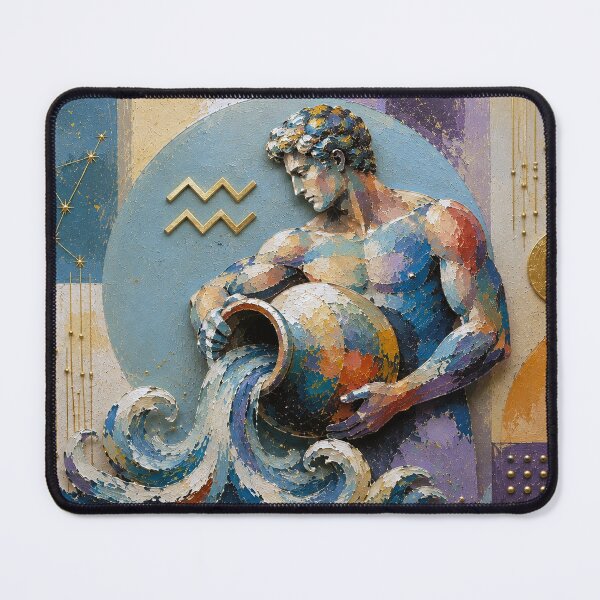 Item preview, Aquarius Painting – Celestial Zodiac Sign Astrology Artwork designed and sold by GalleryKauffeld.