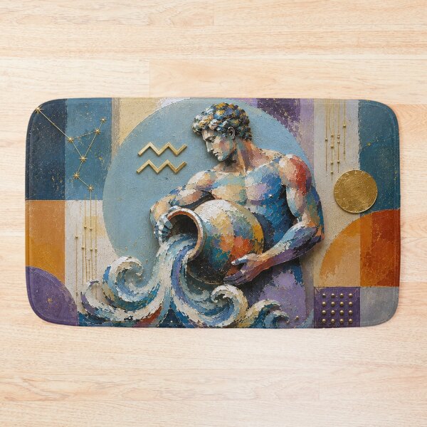 Item preview, Aquarius Painting – Celestial Zodiac Sign Astrology Artwork designed and sold by GalleryKauffeld.