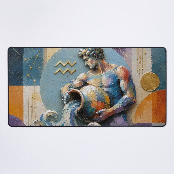Item preview, Aquarius Painting – Celestial Zodiac Sign Astrology Artwork designed and sold by GalleryKauffeld.