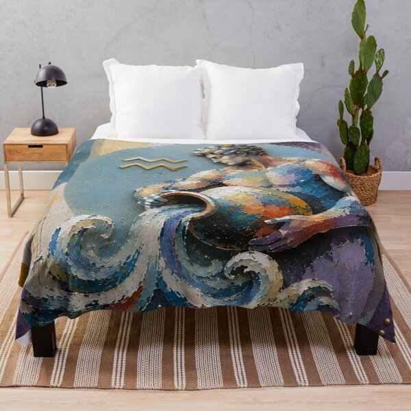 Item preview, Aquarius Painting – Celestial Zodiac Sign Astrology Artwork designed and sold by GalleryKauffeld.