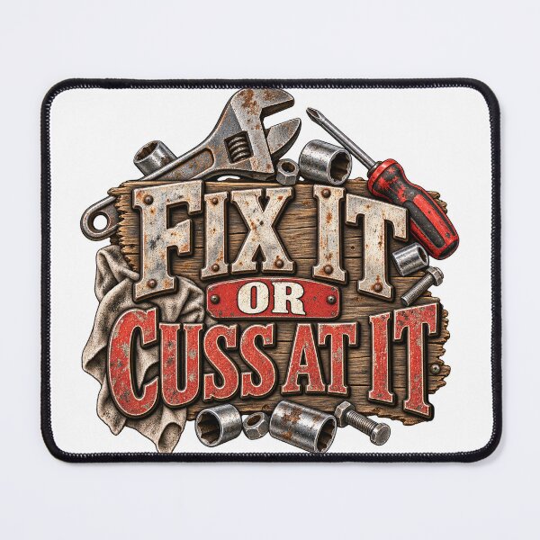 Item preview, Fix It or Cuss at It Mechanic Humor designed and sold by J-CCreations.