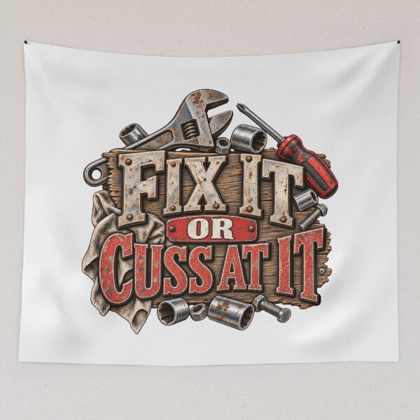 Item preview, Fix It or Cuss at It Mechanic Humor designed and sold by J-CCreations.