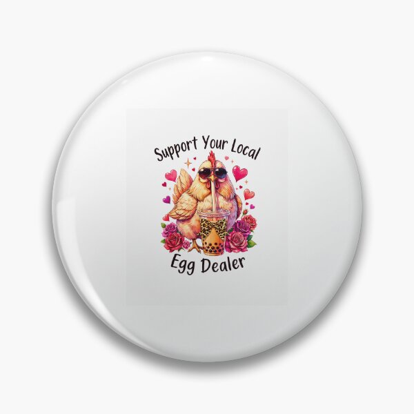 Item preview, Support Your Local Egg Dealer Funny Chicken Drinking Coffee designed and sold by Byhergawaa.