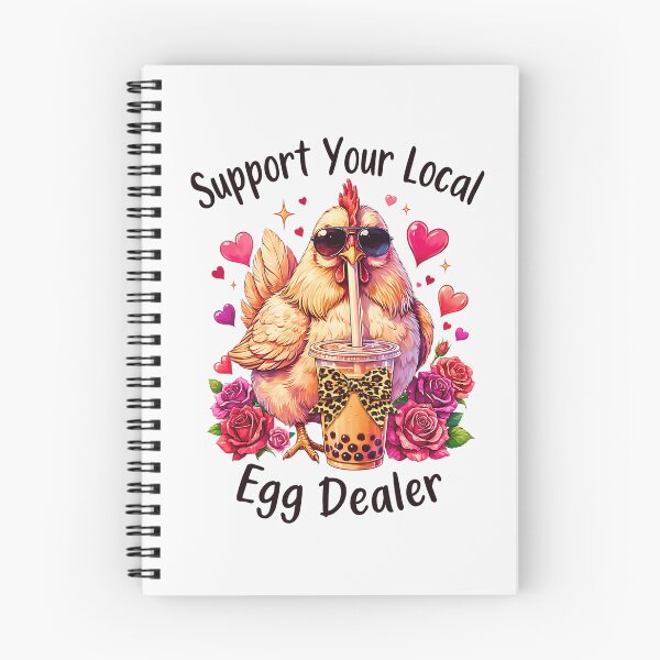 Item preview, Support Your Local Egg Dealer Funny Chicken Drinking Coffee designed and sold by Byhergawaa.